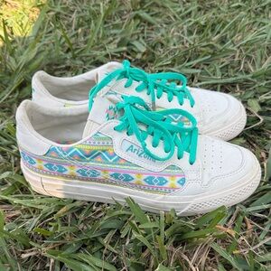 Adidas White Sneakers with Colorful Accents